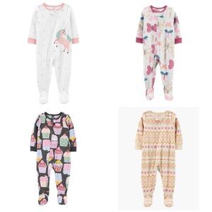 4 Carter’s Fleece Pajamas 24m winter pjs Jammies footies